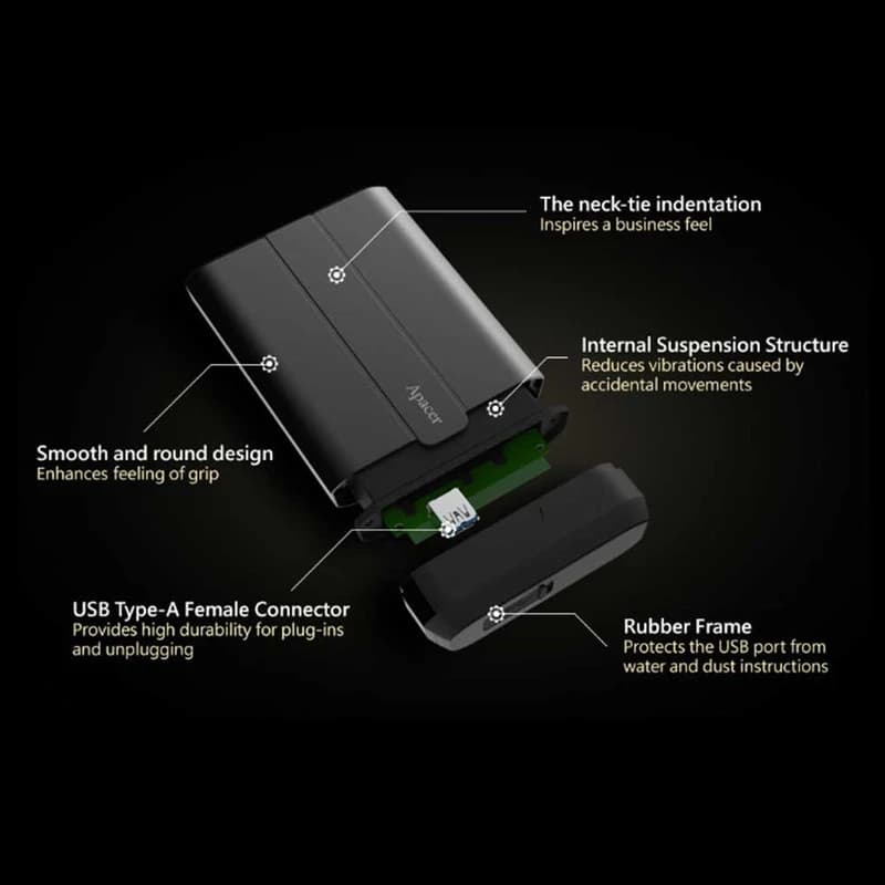 هارد اکسترنال اپیسر مدل AC732 ظرفیت 1 ترابایت ظرفیت یک ترابایت دارای رابط USB Type-A 3.0 — تصویر ۷