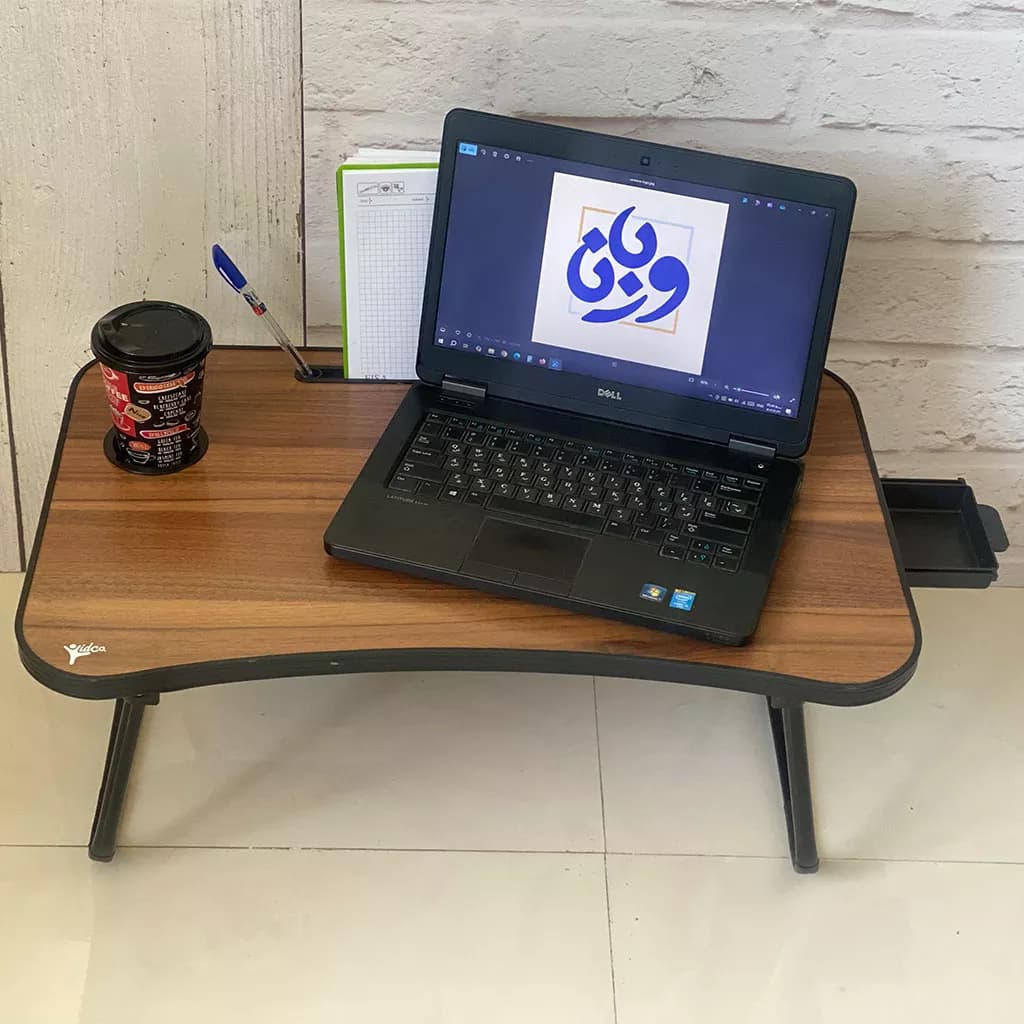 میز تحریر تاشو زمینی 45 در 68 همراه کشو و جالیوانی — تصویر ۳