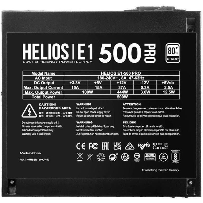 پاور کامپیوتر گام‌دیاس Gamdias HELIOS E1 500 PRO — تصویر ۷