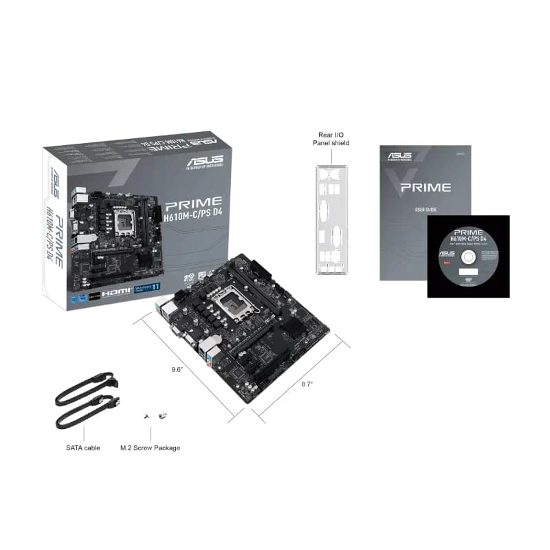 مادربرد کامپیوتر ایسوس PRIME H610M-C PS D4 Socket 1700 — تصویر ۵