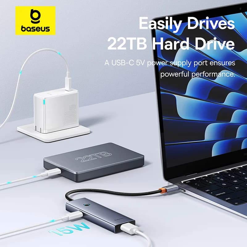 هاب 4 پورت USB-A بیسوس مدل BS-OH108 B0005280B811-09 — تصویر ۹