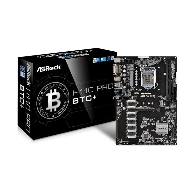 مادربرد کامپیوتر ازراک +Asrock H110 Pro BTC استوک — تصویر ۵