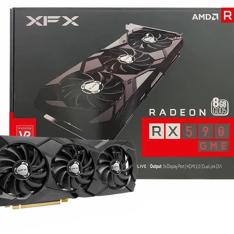 کارت گرافیک ایکس اف ایکس Radeon RX 590 GME 3Fan 8GB استوک — تصویر ۶
