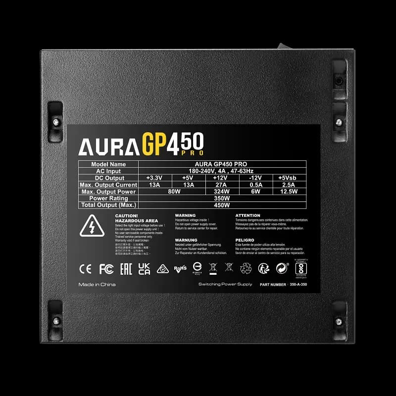 پاور کامپیوتر گام‌دیاس GAMDIAS AURA GP450 Pro — تصویر ۷