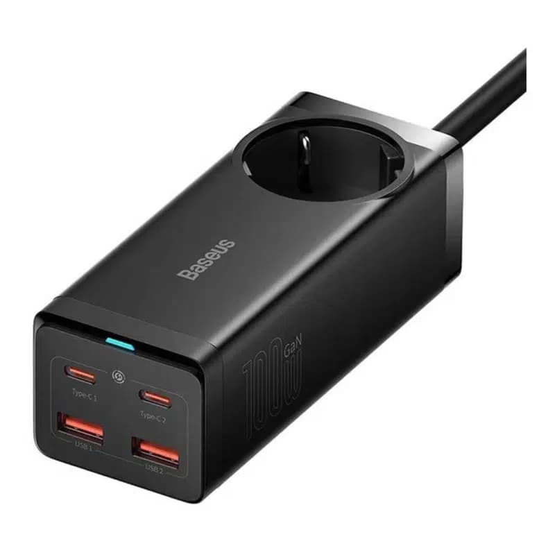 شارژر رومیزی 100 وات بیسوس مدل CCGAN100-1ACE به همراه کابل USB-C