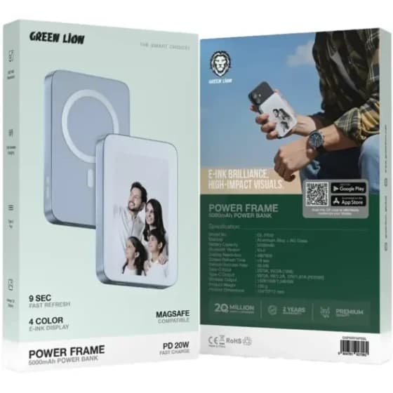 پاوربانک گرین لاین مدل Power Frame ظرفیت ۵۰۰۰ میلی‌آمپر با توان ۲۰ وات — تصویر ۳