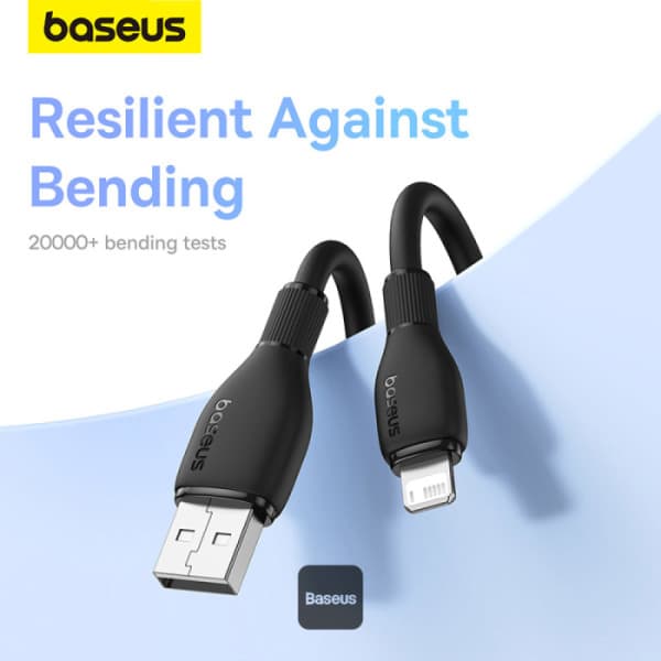 کابل شارژ USB به لایتنینگ بیسوس مدل CB000052 توان 12 وات 2.4 آمپر — تصویر ۵