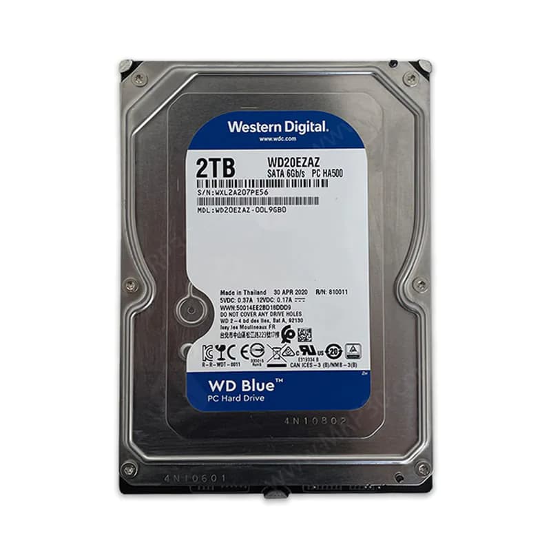 هارددیسک اینترنال وسترن دیجیتال WD Blue WD20EZAZ 2TB استوک — تصویر ۹