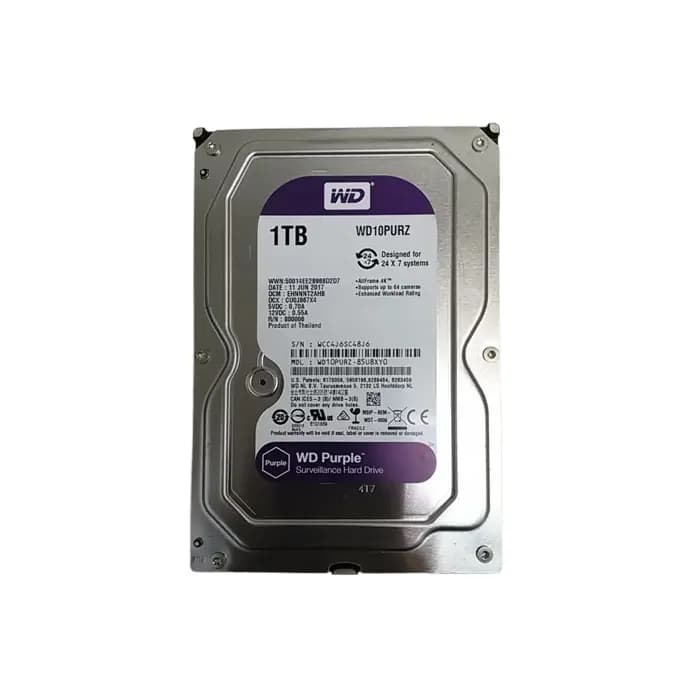 هارد اینترنال وسترن دیجیتال بنفش WD Purple WD10PURZ 1TB استوک — تصویر ۲
