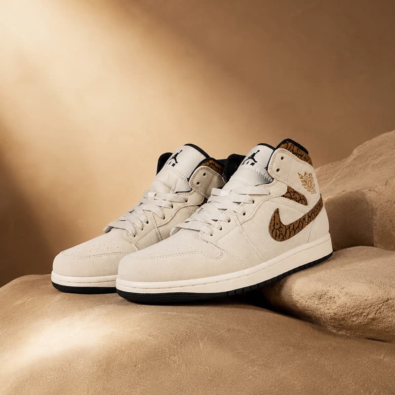 کتانی زنانه و مردانه برند نایکی مدل Air Jordan Mid Se رنگ کرم قهوه ای — تصویر ۷