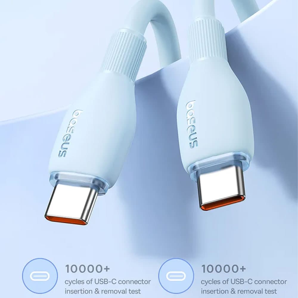کابل شارژ Type-C بیسوس مدل Pudding CB000055 طول 1.2 متر توان 100 وات — تصویر ۹