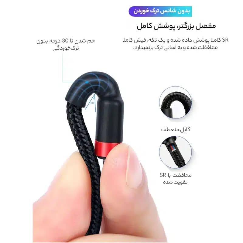 کابل USB-C باسئوس مدل CATKLF-G91 طول 1 متر — تصویر ۴