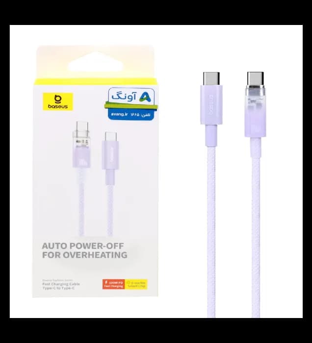 کابل شارژ تایپ سی به تایپ سی بیسوس مدل CB000043 طول 1 متر — تصویر ۲
