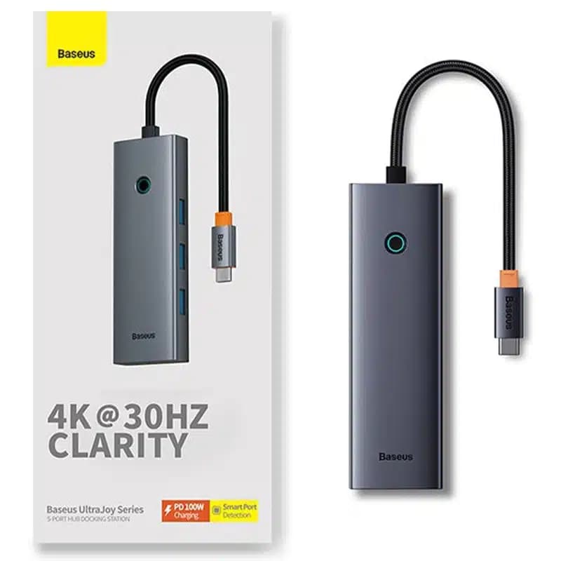 هاب 5 پورت USB-C بیسوس مدل UltraJoy Series HDMI-4K 30Hz Clarity BS-OH150 — تصویر ۸