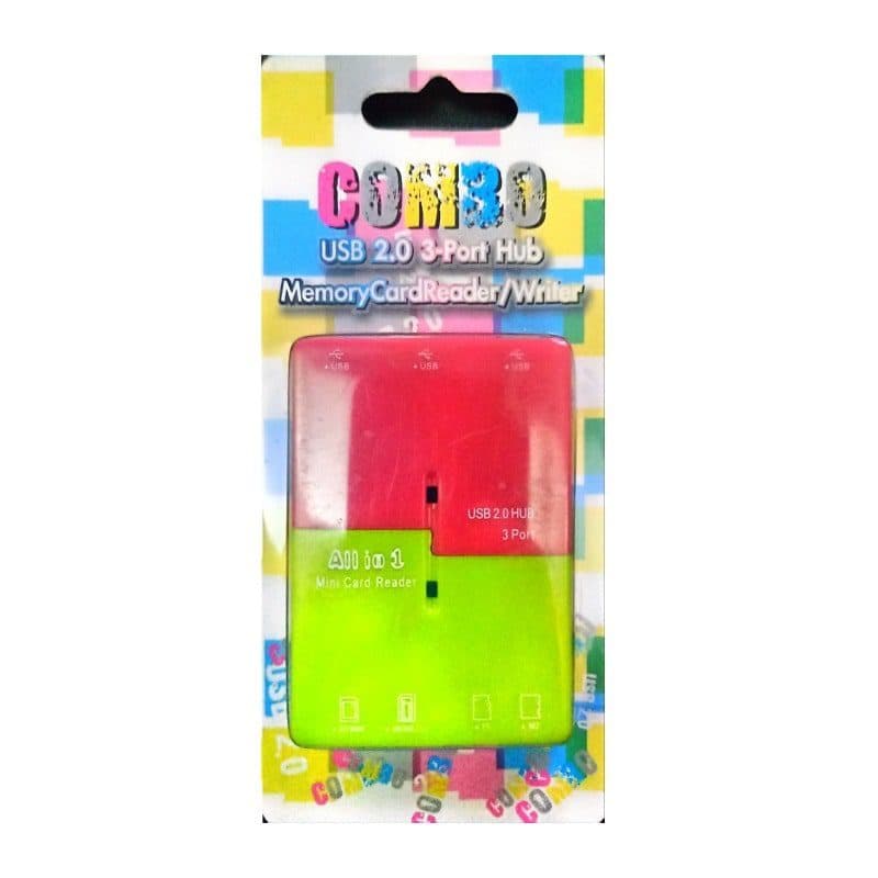 کارتخوان همه کاره و هاب COMBO Memory Card Reader/USB 2.0 3-Port