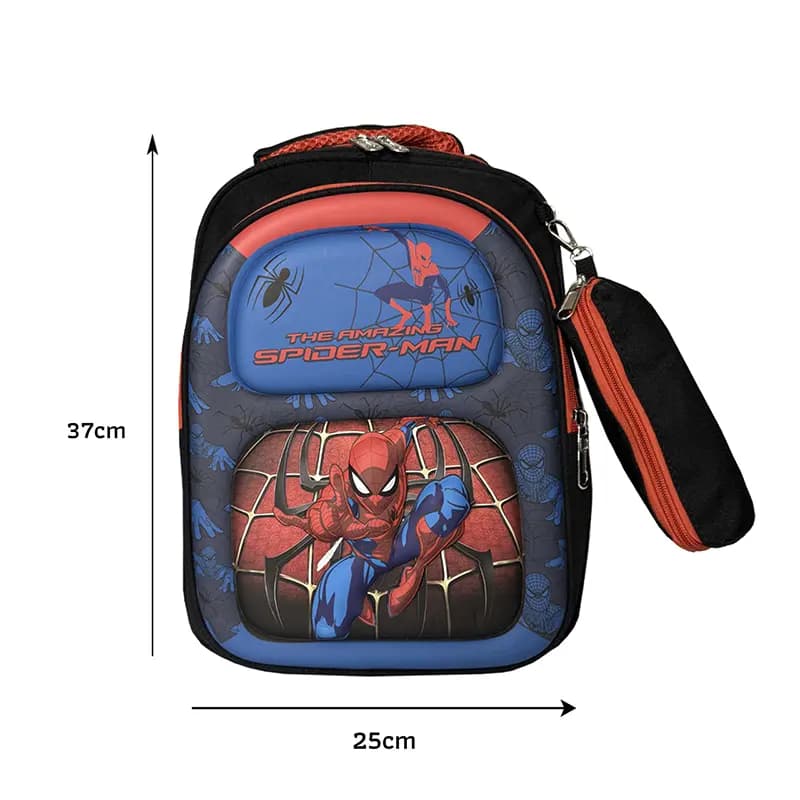 کوله پشتی مدرسه ای طرح برجسته به همراه جامدادی مدل 69306 Spiderman14 — تصویر ۲