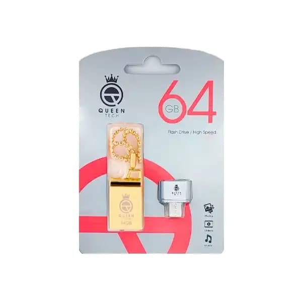 فلش مموری کوئین تک Queen Tech Marvel 64GB با مبدل USB-TYPE C — تصویر ۷