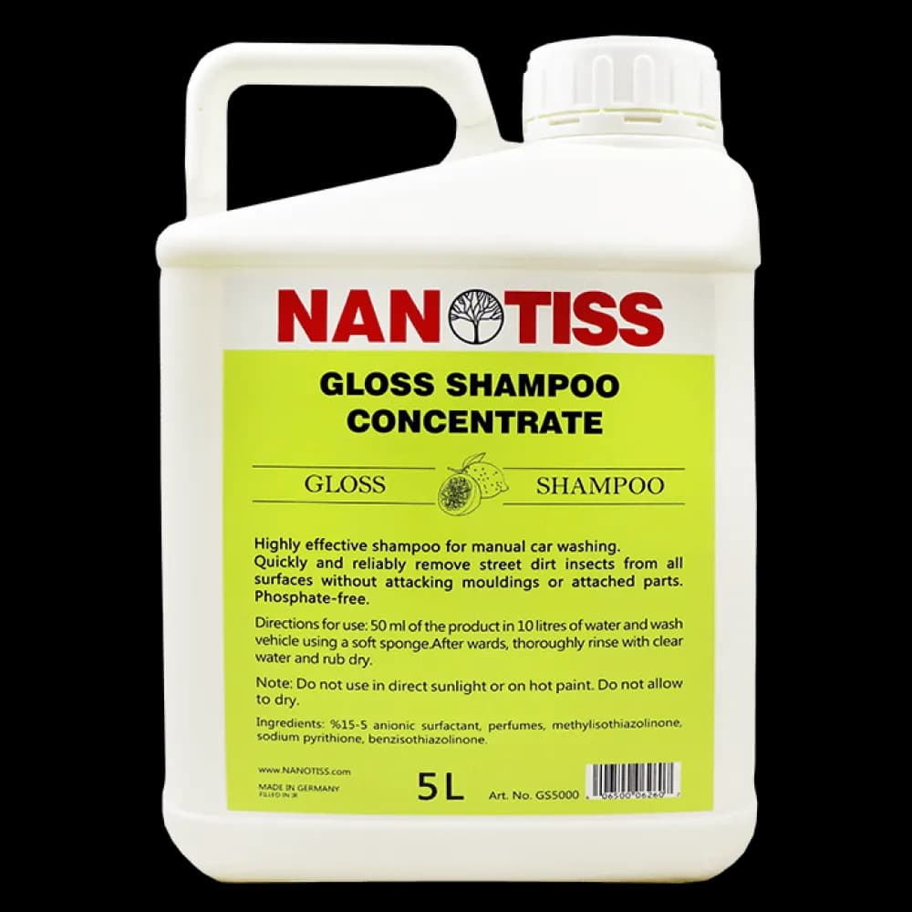 شامپو واکس براق بدنه خودرو نانوتیس 5 لیتری مدل NanoTiss Gloss Shampoo 5000ML