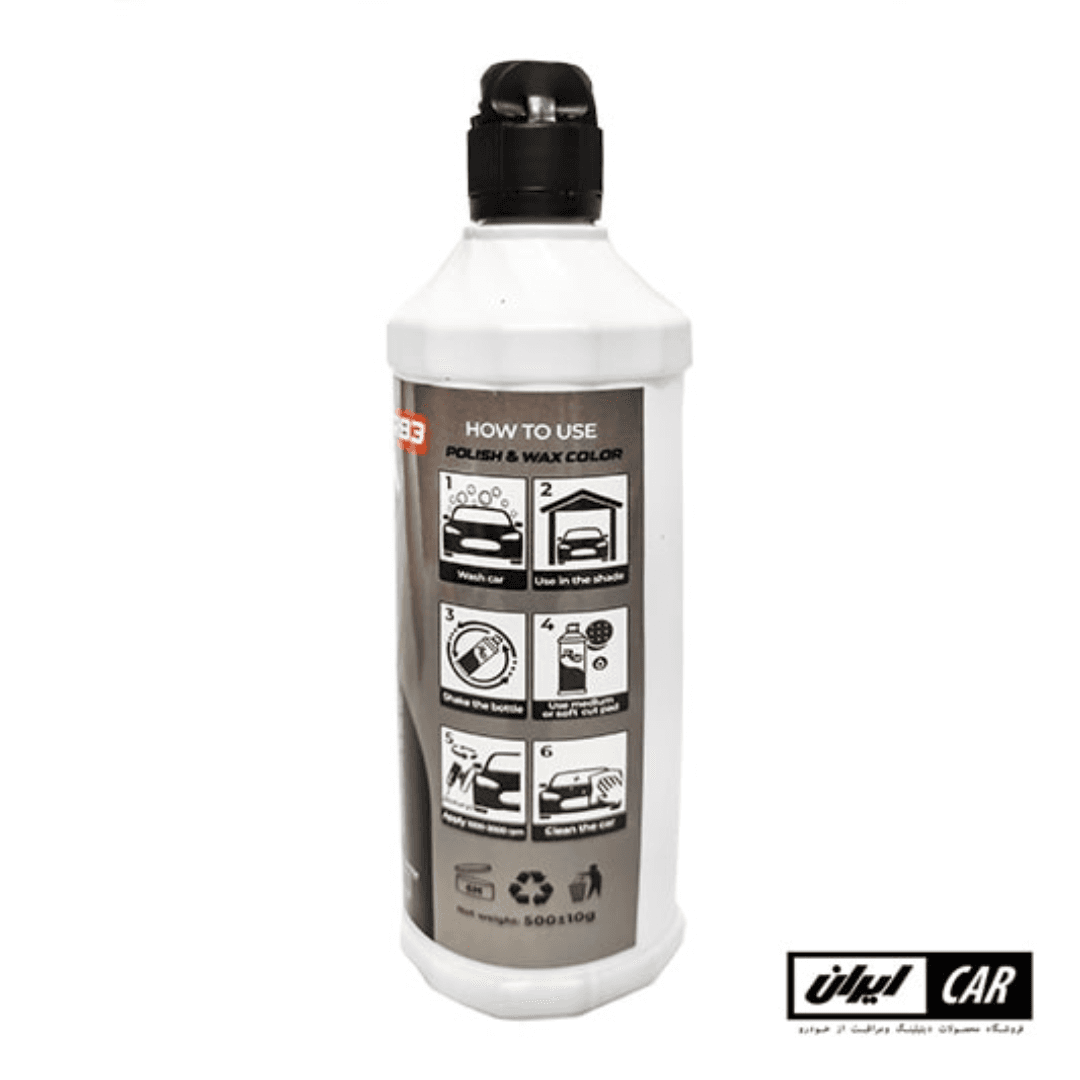 کارتن 12 عددی پولیش واکس رنگ مشکی راسا 500 گرمی مدل Rasa Polish Wax Color — تصویر ۴