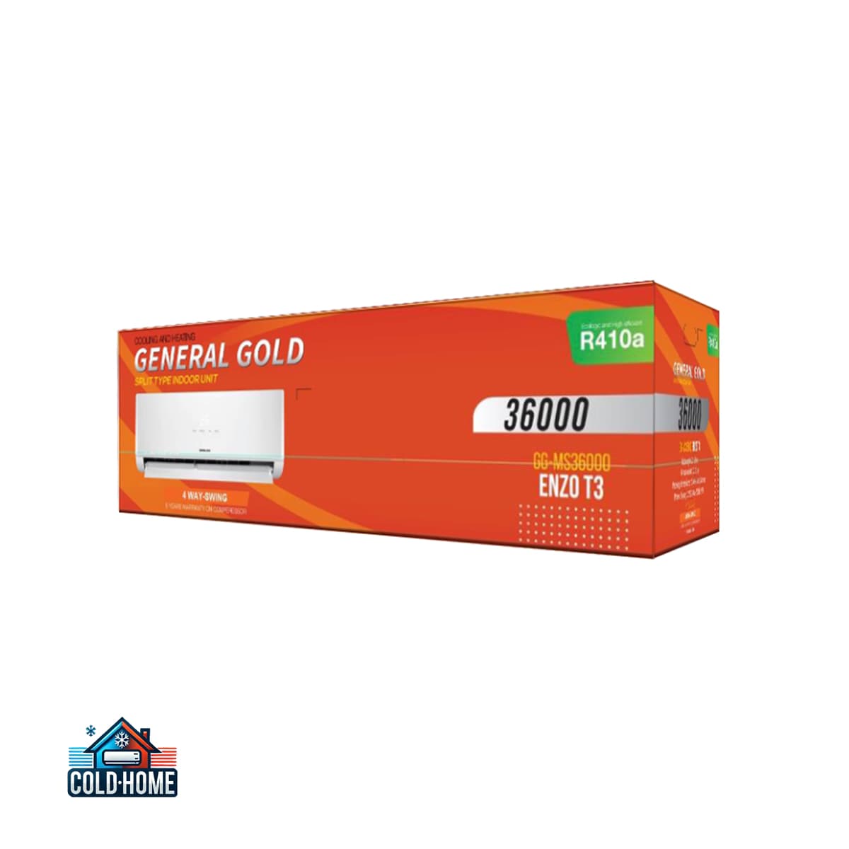 کولر گازی جنرال گلد ۳۶۰۰۰ انزو (T3)، گاز R410a مدل GG-MF36000 ENZO — تصویر ۳