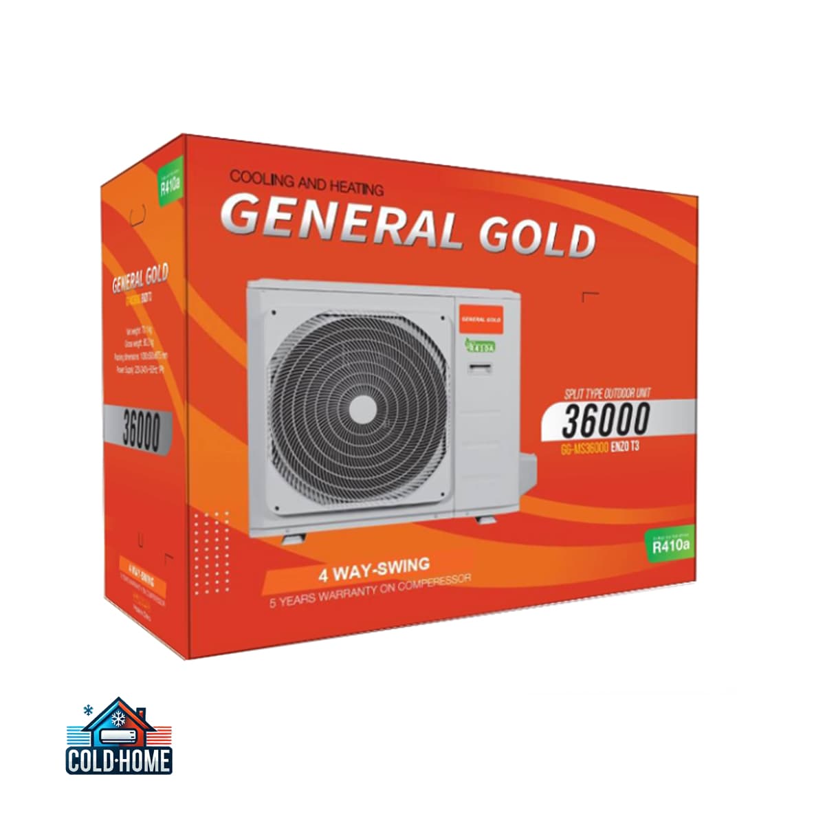 کولر گازی جنرال گلد ۳۶۰۰۰ انزو (T3)، گاز R410a مدل GG-MF36000 ENZO — تصویر ۴