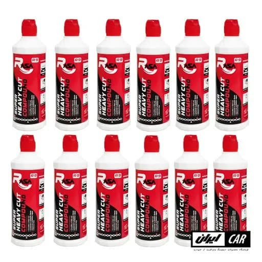 کارتن 12 عددی پولیش سوپر زبر رنگ خودرو راسا مدل Rasa Super Heavy Cut 500ML — تصویر ۲