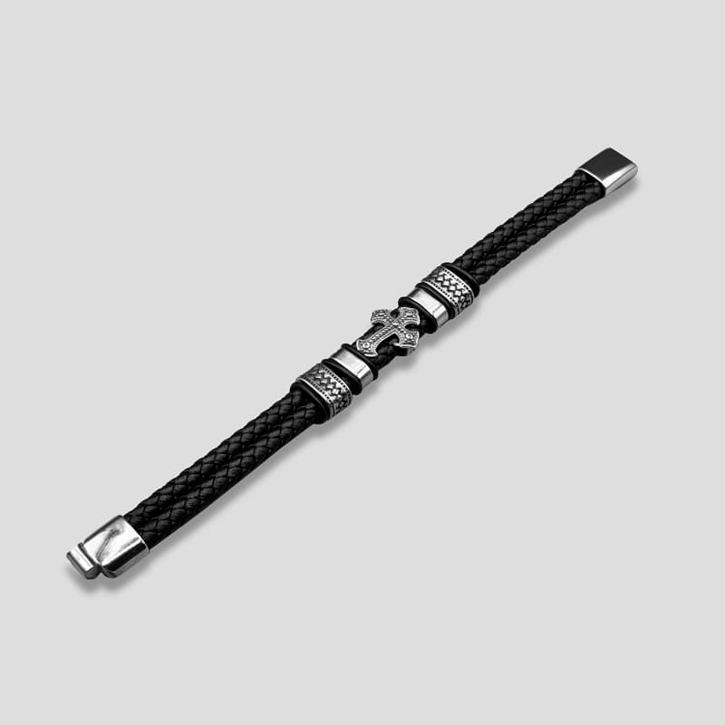 دستبند چرمی صلیب کروم هارتز مدل FSI-405A0416 — تصویر ۵