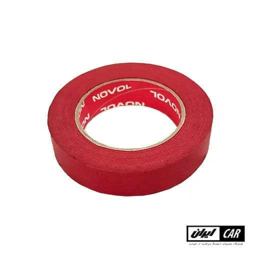 نوار چسب كاغذی مخصوص ماسكه خودرو قرمز نوال مدل Novol Masking Tape Red — تصویر ۳