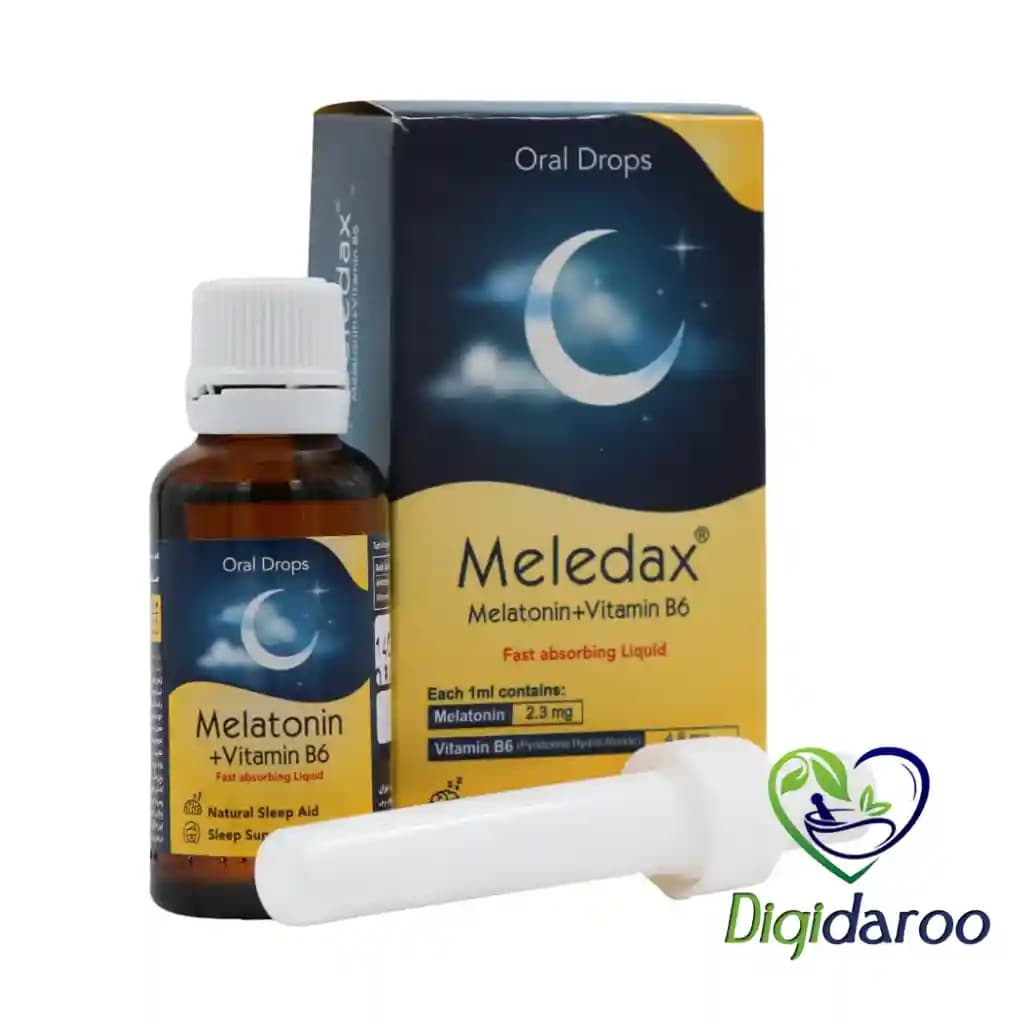 قطره ملداکس (Meledax) ملاتونین و ویتامین B6 خوارزمی 30 میلی لیتری — تصویر ۲