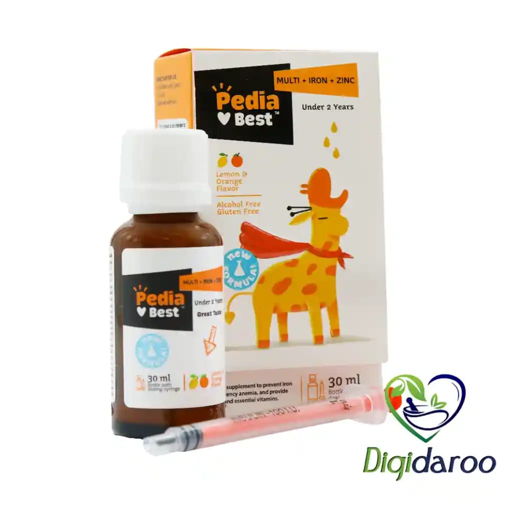 قطره مولتی آهن و زینک (Multi+Zinc+Iron)پدیابست 30 میلی لیتری — تصویر ۶