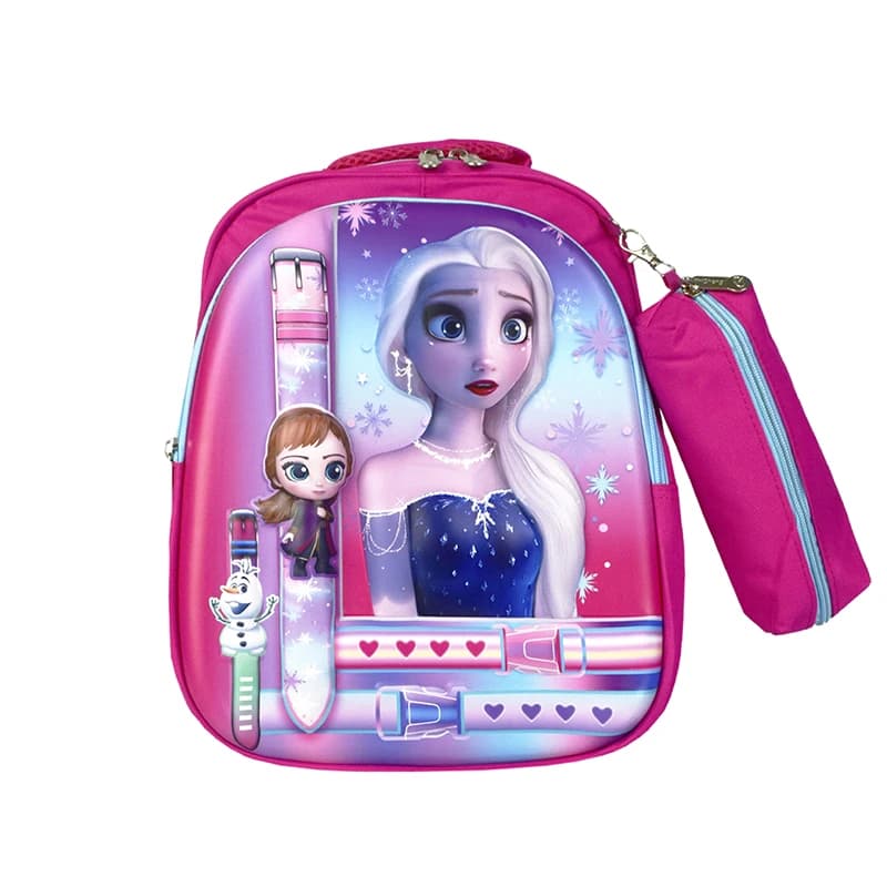 کوله پشتی مهدکودکی دخترانه طرح برجسته مدل Frozen 14