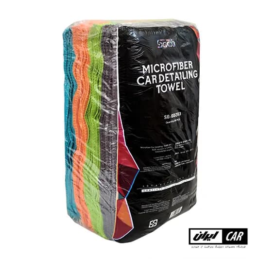 بسته 36 عددی دستمال مایکروفایبر ۴۰ در ۴۰ اس جی سی بی مدل SGCB Microfiber Car Detailing Towel — تصویر ۷