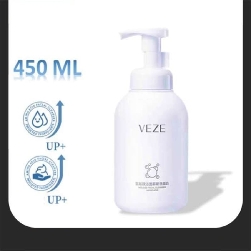 کلینزر صورت پمپی آمینو اسید ونزن VEZE حجم 450 میل — تصویر ۴