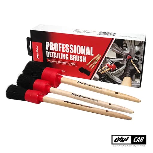 ست قلم دیتیلینگ خودرو و صفرشویی مکس شاین مدل Maxshine Detailing Brush Set 3 Pack