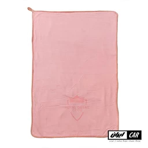 حوله میکروفایبر مگنتی مخصوص خشک کردن بدنه خودرو 65*80 مدل Royal Detal Super Towel Pink — تصویر ۳