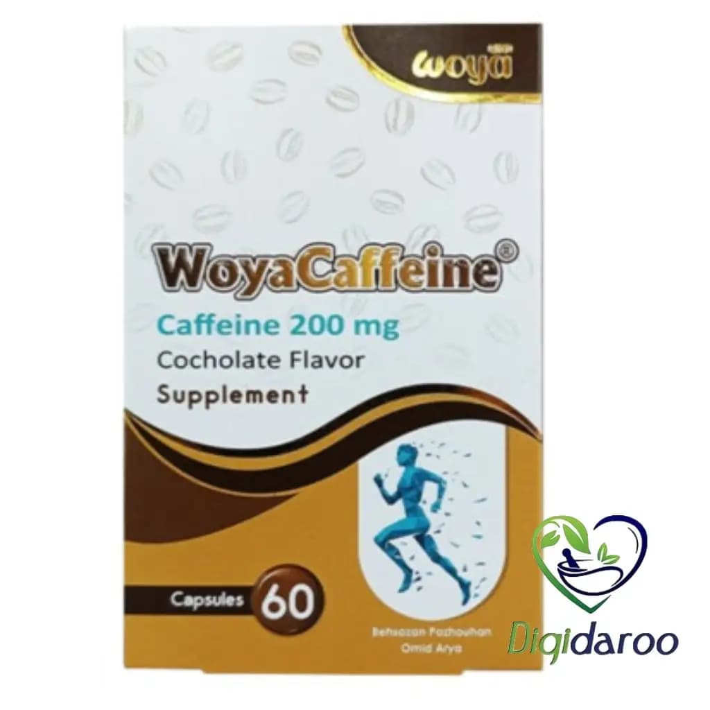 کپسول ویا کافئین 200 میلی گرم (WoyaCaffeine) 60 عددی (طعم شکلات) — تصویر ۴