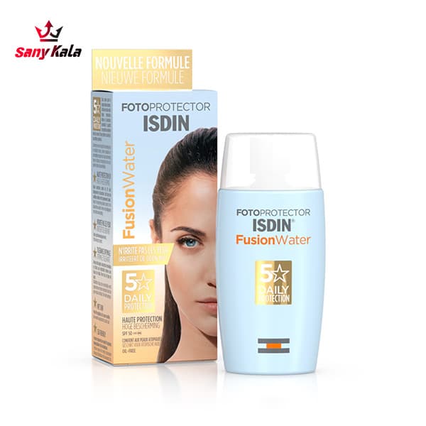 کرم ضد آفتاب بی رنگ ایزدین مدل Fusion Water 5 Daily حجم 50ml اورجینال — تصویر ۲