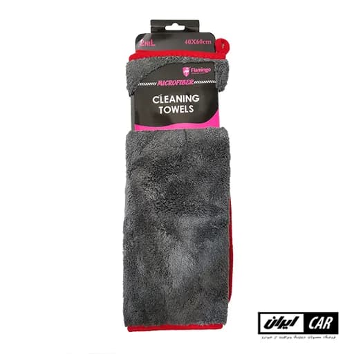 دستمال خشک کن ماشین 40*60 سانتیمتر مدل Flamingo Microfiber Cleaning Towels — تصویر ۷