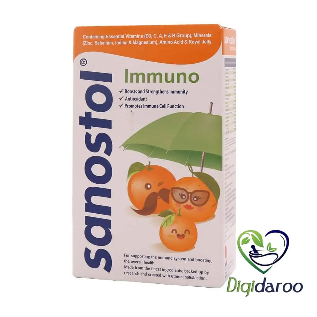 شربت ایمونو (Immuno) سانستول 155 میلی لیتری — تصویر ۲