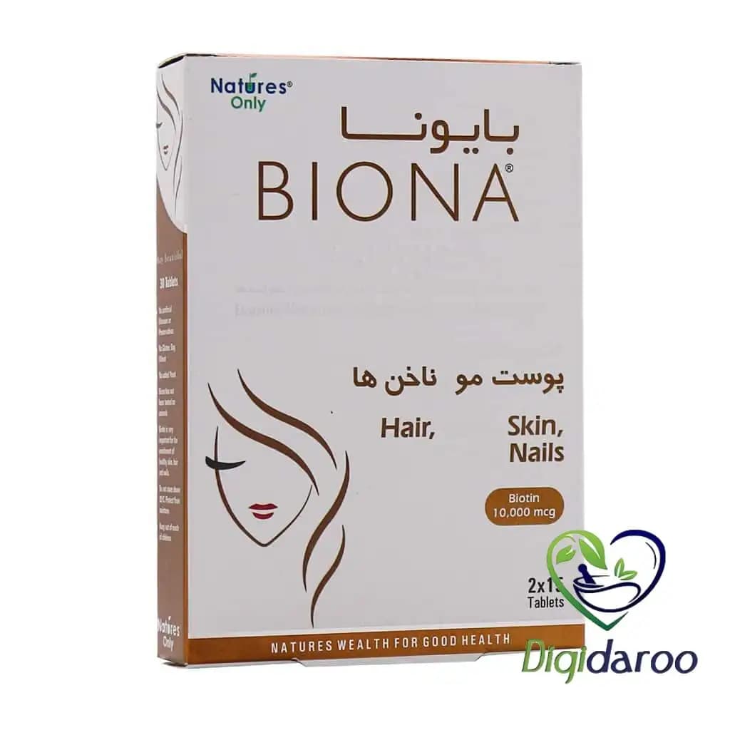 قرص بایونا (Biona) نیچرز اونلی 30 عددی — تصویر ۲