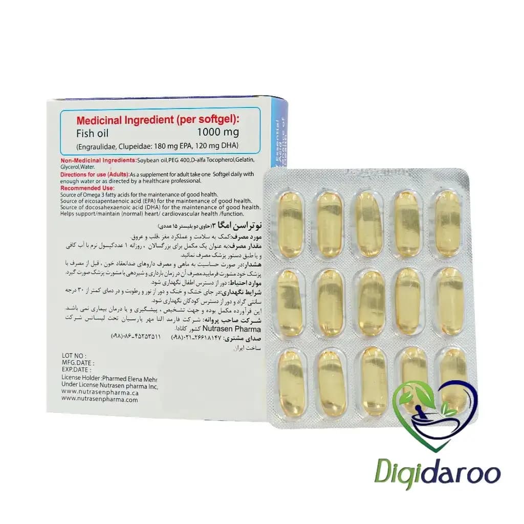 کپسول امگا 3 نوتراسن 30 عددی — تصویر ۴