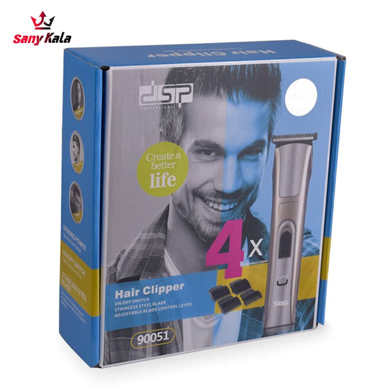 ماشین اصلاح موی سر و صورت 4in1 دی اس پی dsp مدل 90051 — تصویر ۵