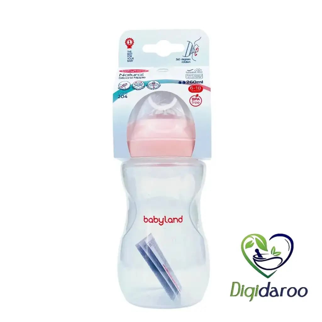 شیشه شیر کد 204 بیبی لند 260 میلی لیتری (کالباسی) — تصویر ۲