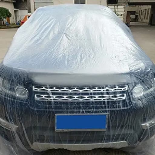 کاور محافظ پلاستیکی موقت بدنه خودرو مدل Disposable Car Cover Plastic — تصویر ۳