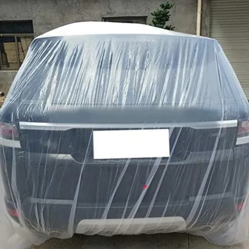 کاور محافظ پلاستیکی موقت بدنه خودرو مدل Disposable Car Cover Plastic — تصویر ۷