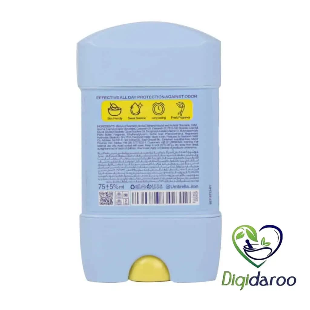 رول دئودرانت بدن زنانه وایت اسموت (White+Smooth) آمبرلا 75 میلی لیتری (آبی روشن) — تصویر ۳