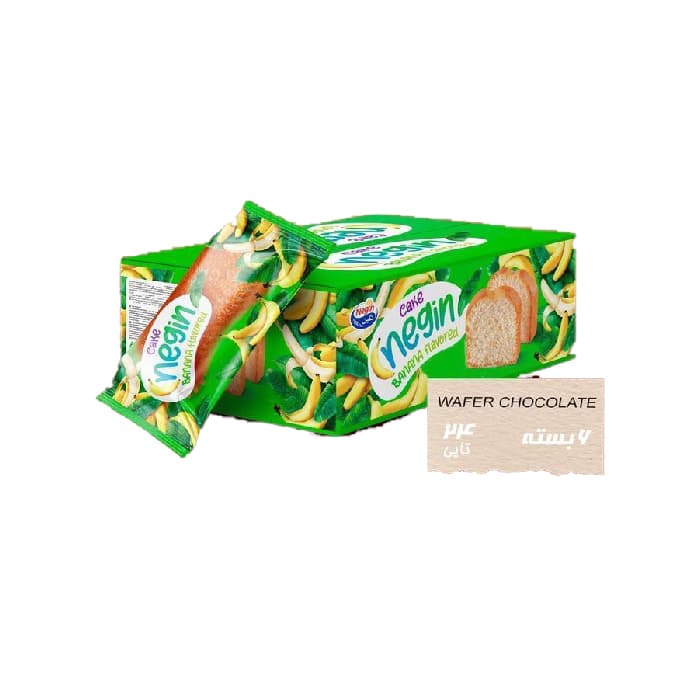 کیک عصرانه موزی 80 گرم 24عددی نگین