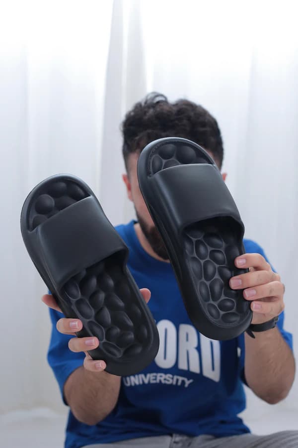 دمپایی سیلیکونی وارداتی مردانه مدل کف حبابی — تصویر ۹