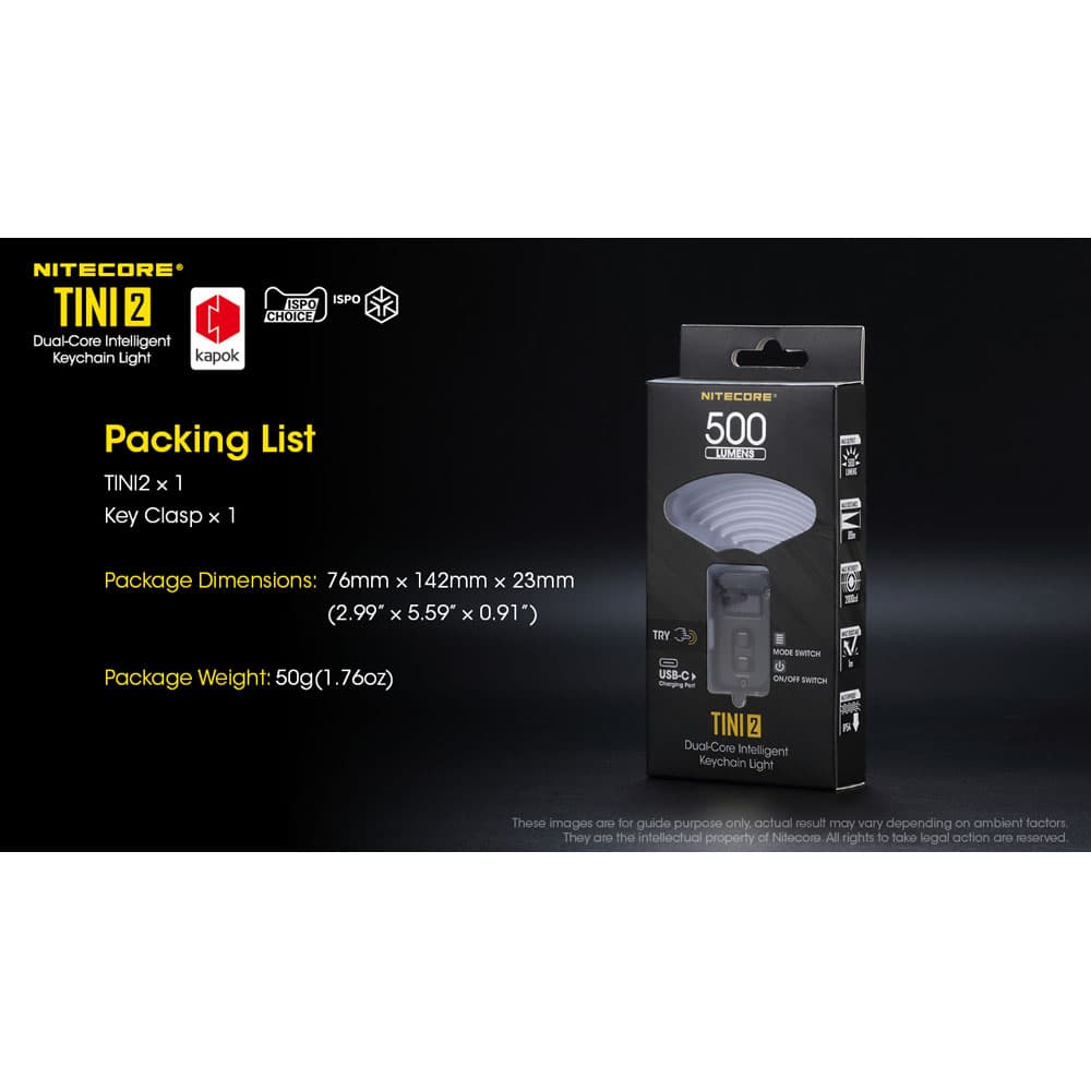 چراغ قوه نایتکر TINI2 500L — تصویر ۳
