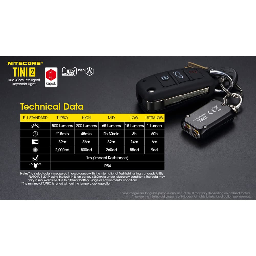 چراغ قوه نایتکر TINI2 500L — تصویر ۴